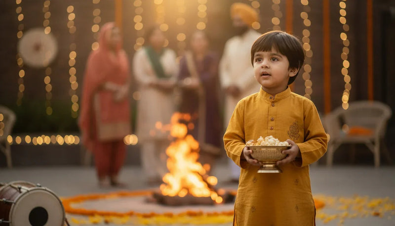 Lohri 2026 Kids Guide: Bonfire-Safe Organic Outfits & Family Celebration Ideas (Jan 13)